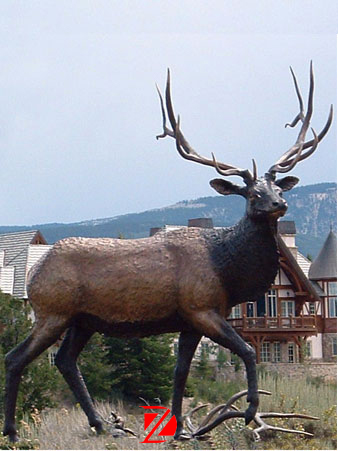 Big garden deer statue